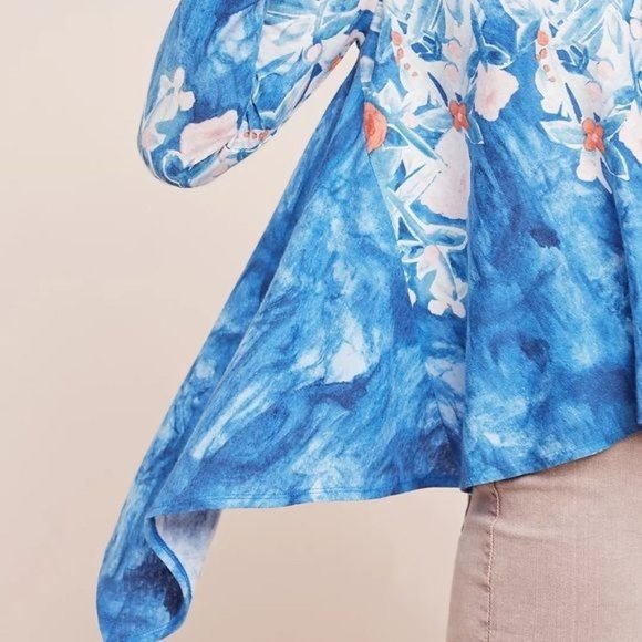 Anthropologie Blue Meadow Rue Top -- Medium - Picture 4 of 7